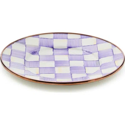 Mackenzie-childs Mackenzie Childs Violet Check Salad/dessert Plate In Purple