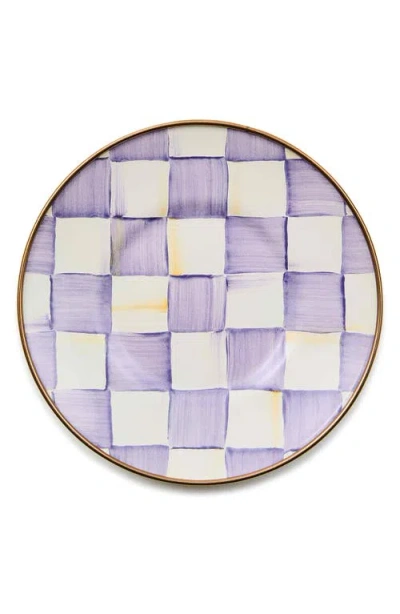 Mackenzie-childs Mackenzie Childs Violet Check Saucer In Purple