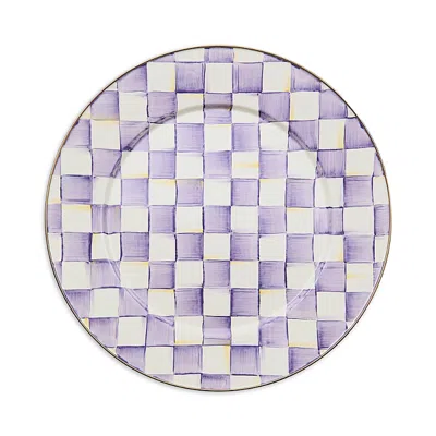 Mackenzie-childs Violet Check Serving Platter In Multi