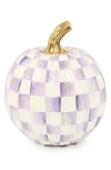 Mackenzie-childs Mackenzie Childs Violet Check Small Pumpkin In Multi