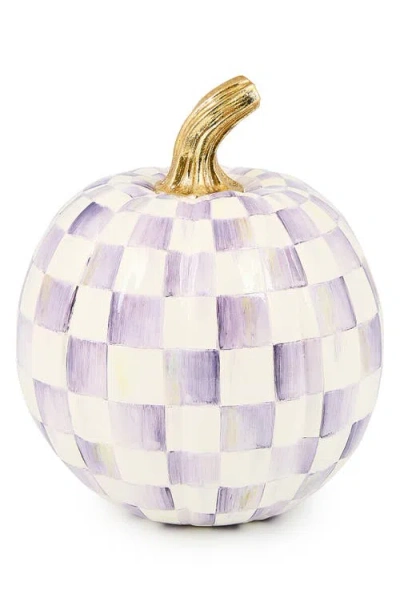 Mackenzie-childs Mackenzie Childs Violet Check Small Pumpkin In Multi