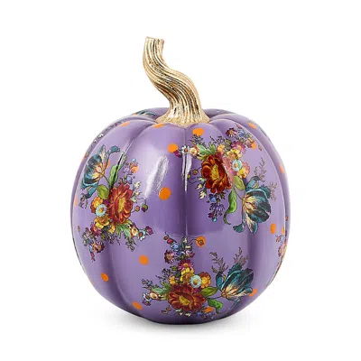 Mackenzie-childs Violet Flower Market Small Pumpkin In Multi