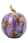 Mackenzie-childs Mackenzie Childs Violet Flower Market Small Pumpkin In Purple