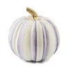 Mackenzie-childs Violet Stripe Medium Pumpkin In Purple