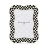 Mackenzie-childs Wavy Check Silver Plated Frame, 5x 7 In Black