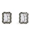 Mackenzie-childs Wavy Check Silver Plated Frames, Set Of 2 In Multi
