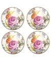 Mackenzie-childs Mackenzie Childs Flower Market Set Of 4 Enameled Steel Appetizer Plates In No Color