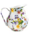 Mackenzie-childs White Flower Market Enameled Steel Pitcher In No Color