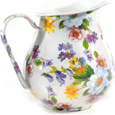 MACKENZIE-CHILDS MACKENZIE CHILDS WHITE FLOWER MARKET PITCHER