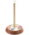 Mackenzie-childs Mackenzie Childs Flower Market Wood Paper Towel Holder In No Color