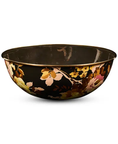 Mackenzie-childs Wild Rose Brown Extra-large Everyday Bowl, 192-oz. In Multi