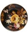 Mackenzie-childs Wild Rose Brown Salad Plate In Multi