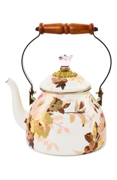 Mackenzie-childs Mackenzie Childs Wild Rose Enameled Steel 2-quart Tea Kettle In Multi