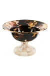 Mackenzie-childs Mackenzie Childs Wild Rose Large Compote Bowl In Multi