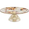 Mackenzie-childs Mackenzie Childs Wild Rose Small Pedestal Platter In Multi