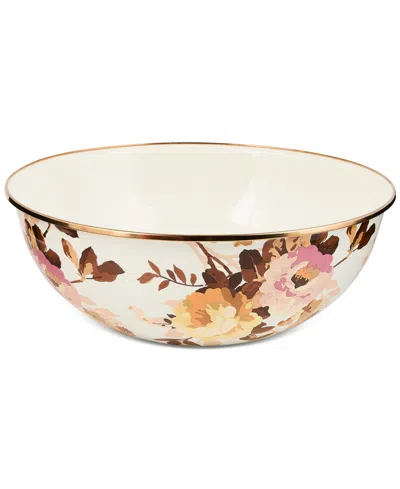 Mackenzie-childs Wild Rose White Extra-large Everyday Bowl, 192-oz. In Multi