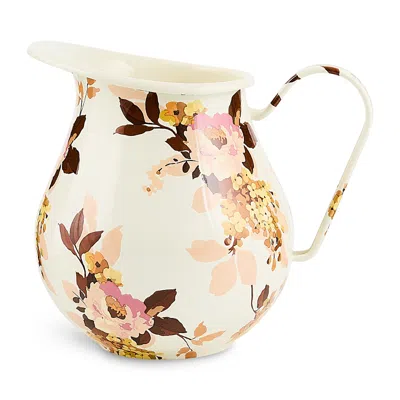 Mackenzie-childs Wild Rose White Pitcher In Multi