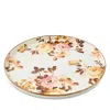 Mackenzie-childs Wild Rose White Round Tray In Multi