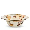Mackenzie-childs Wild Rose White Serving Bowl In Multi