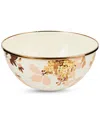 Mackenzie-childs Wild Rose White Small Everyday Bowl, 40-oz. In Multi