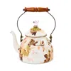 Mackenzie-childs Wild Rose White Tea Kettle In Multi