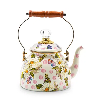 Mackenzie-childs Wildflowers Enamel Tea Kettle, 2-qt. In Multi