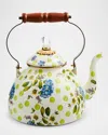 Mackenzie-childs Wildflowers Green 3-quart Tea Kettle