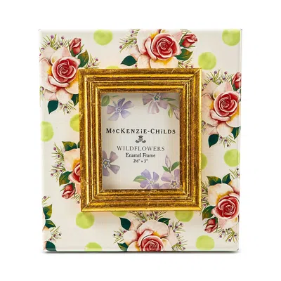 Mackenzie-childs Wildflowers Green Picture Frame, 2.5 X 3 In Multi