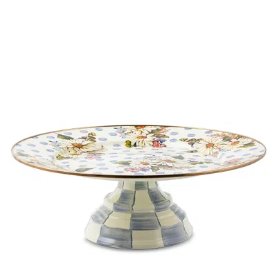 Mackenzie-childs Wildflowers Large Pedestal Platter In Multi