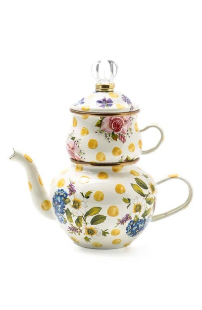 Mackenzie-childs Mackenzie Childs Wildflowers Nested High Tea Set