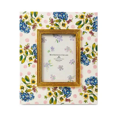 MACKENZIE-CHILDS MACKENZIE-CHILDS WILDFLOWERS PINK PICTURE FRAME, 5 X 7