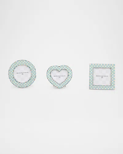 Mackenzie-childs Celebrate Baby Blue Assorted Frames, Set Of 3