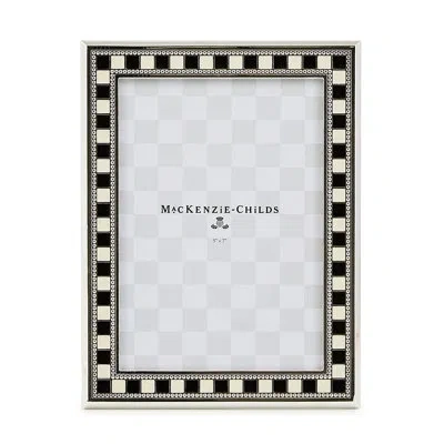 Mackenzie-childs Celebrate Silver Plated 5" X 7" Frame In Black;white