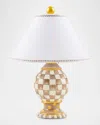 Mackenzie-childs Check Ceramic Globe Lamp In Brown