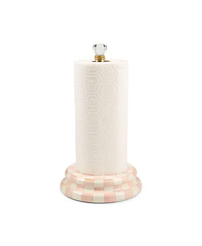 Mackenzie-childs Check Paper Towel Holder In Brown