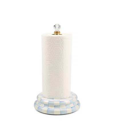 Mackenzie-childs Check Paper Towel Holder In Blue