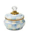 Mackenzie-childs Check Squashed Pot In Blue