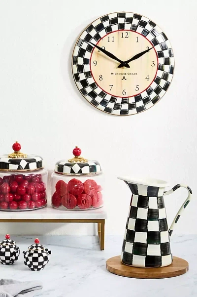 Mackenzie-childs Check Wall Clock In Multi