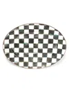 Mackenzie-childs Mackenzie Childs Courtly Check Medium Enameled Steel Oval Platter In Multi