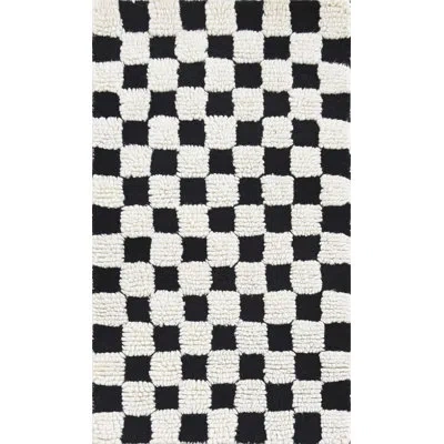 Mackenzie-childs Checkerboard Rug In Black;white