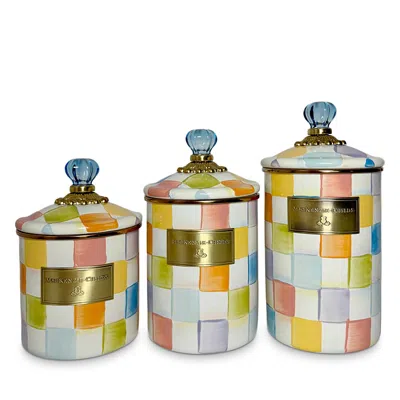 Mackenzie-childs Confetti Check Canisters, Set Of 3 In Multi