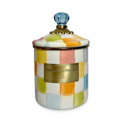 Mackenzie-childs Confetti Check Small Canister In Multi