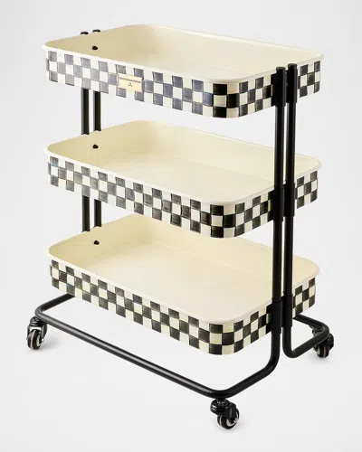 Mackenzie-childs Courtly Check 3-tier Kitchen Cart