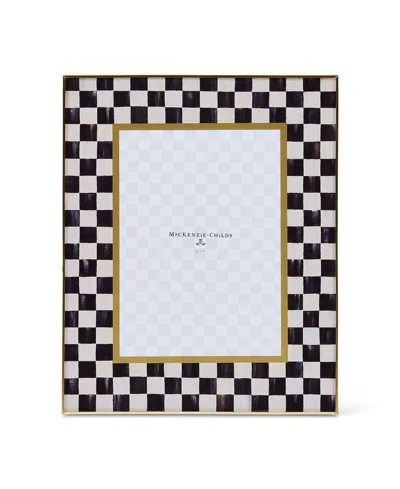 Mackenzie-childs Courtly Check 5" X 7" Glass Frame In Black