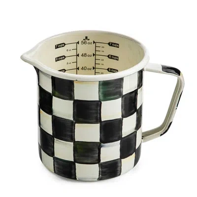 Mackenzie-childs Courtly Check 7 Cup Measuring Cup In Black;white