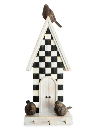 Mackenzie-childs Courtly Check Birdhouse Wall Hook In Black