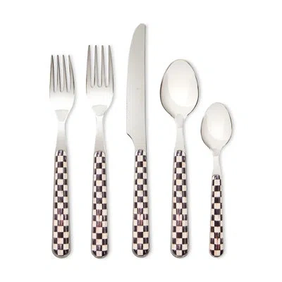 Mackenzie-childs Courtly Check Bistro Flatware 5 Piece Place Setting