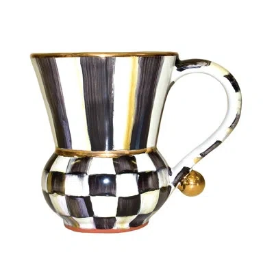 Mackenzie-childs Courtly Check® Ceramic Mug In Black;white