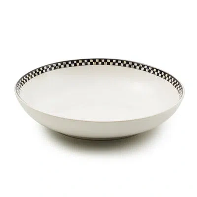 Mackenzie-childs Courtly Check Everyday Serving Bowl In White,black