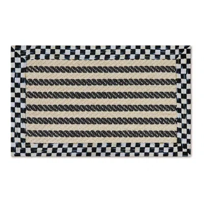 Mackenzie-childs Courtly Check Herringbone Stripe Sisal Rug In Black;brown